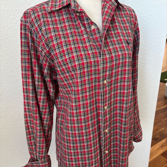 Polo Ralph Lauren Plaid Button-Down Shirt | Oversized Fit | Fits Women’s Medium - Picture 4 of 7